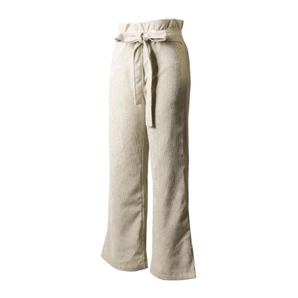 

women's pants & capris ljcuiyao casual loose wide leg pant summer spring black elastic waist pleated soft knit ankle length rear zipper, Black;white