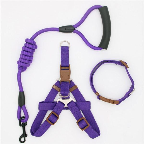 

dog leash nylon pet for & cat running or training collar and harness collars leashes
