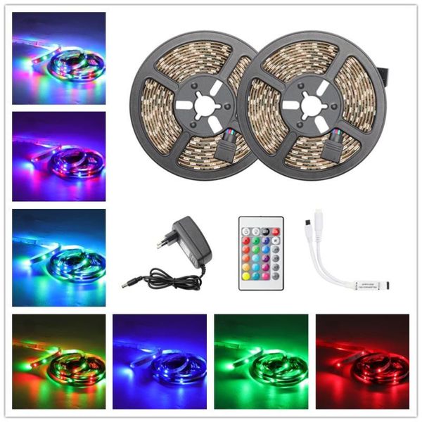 

strips 5m 10m 15m 20m led strip 2835 ip20 rgb light flexible ribbon diode tape ir controller adapter