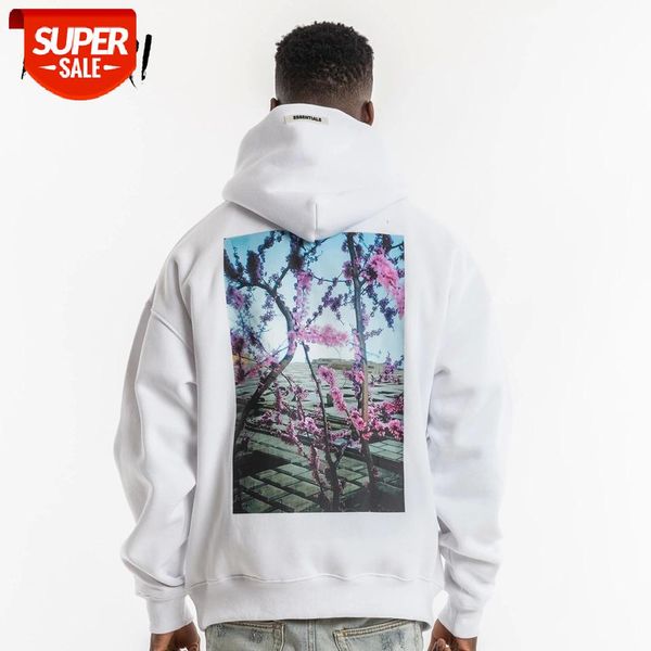 

men's hoodies flower letter print harajuku hoodie streetwear fashion pullover warm pocket male sweatshirt hooded coat #244w, Black