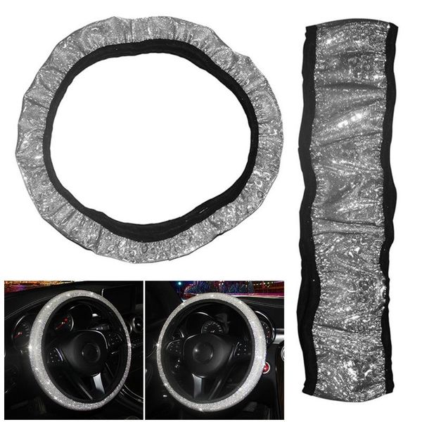 

steering wheel covers 37cm-38cm cover anti slip bling leopard pu leather universal