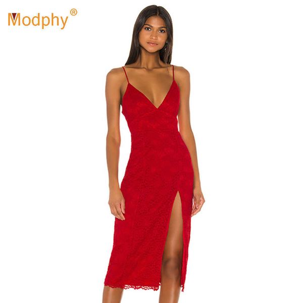 

summer women's bodycon split bandage dress sleeveless spaghetti strap lace celebrity club evening party vestidos 210527, Black;gray
