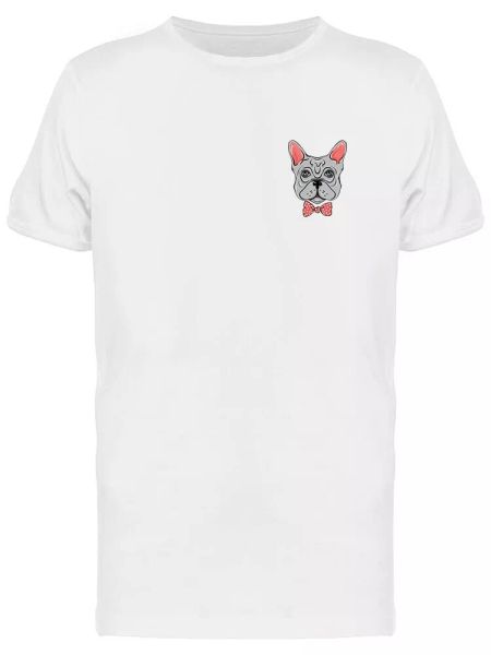 

french bulldog with bow tie men's tee -image by shutterstock, White;black