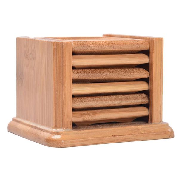 

mats & pads 1 set of home teacup bamboo coasters office tea table with bracket