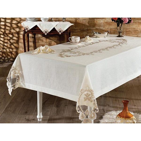 

table cloth french laced rana cover set 26 piece 3 color