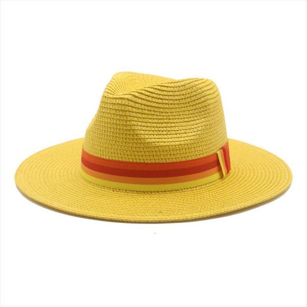

summer hats women men wide brim ribbon band sun black white protection casual panama beach hat sombreros de mujer, Blue;gray