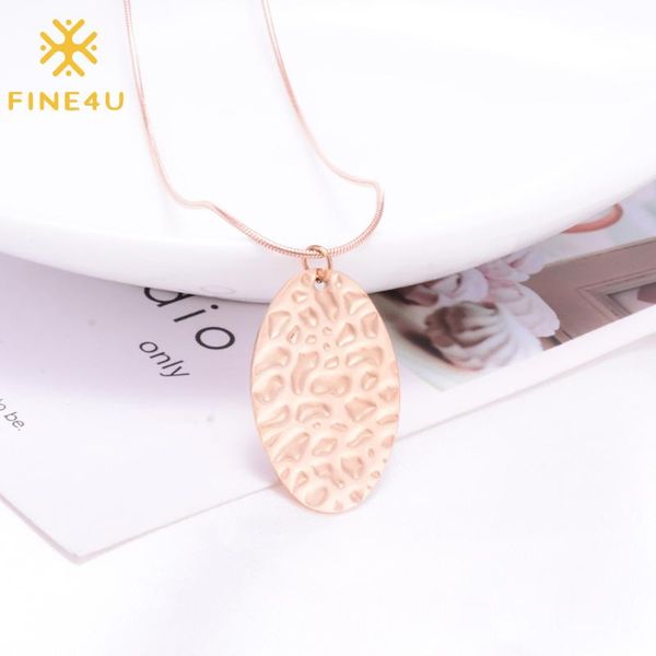 

pendant necklaces fine4u n795 women moon necklace hammered coin full phase dainty chain minimalist boho jewelry mother's gift, Silver