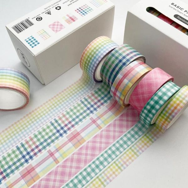 

6rolls/box tape decorative adhesive colorful washi masking tapes for journal gift wrap