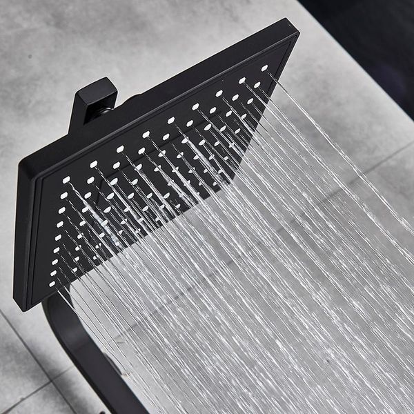 

bathroom shower sets cold water tap luxurious matte black rainfall faucet set single lever bathtub mixer
