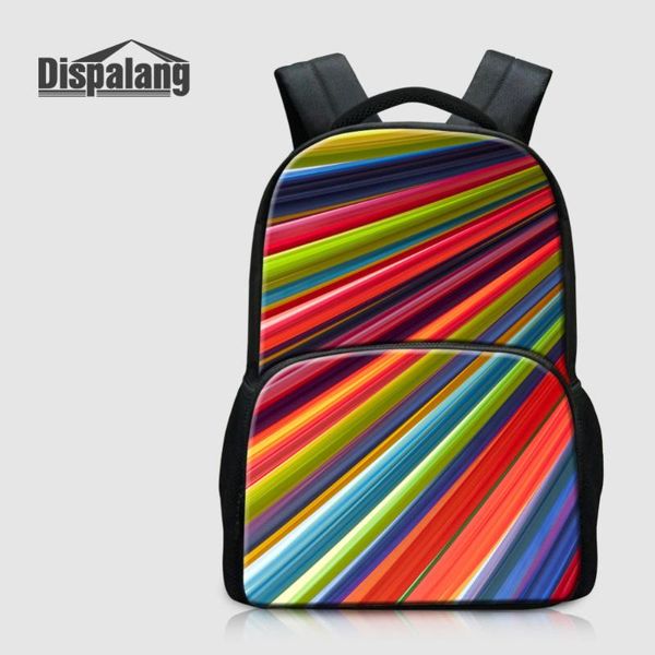 

backpack dispalang felt striped print school bags womens mens travel daypack shoulder bag college bookbag laptop