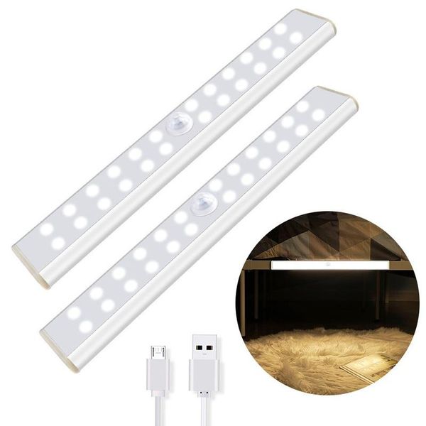 

cabinet kitchen light rechargeable magnetic 24 40 60 led motion sensor wall lights for bedroom closet wardrobede coration