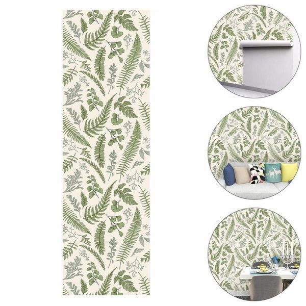 

wallpapers 1 set small fresh wallpaper living room background green leaf adhesive