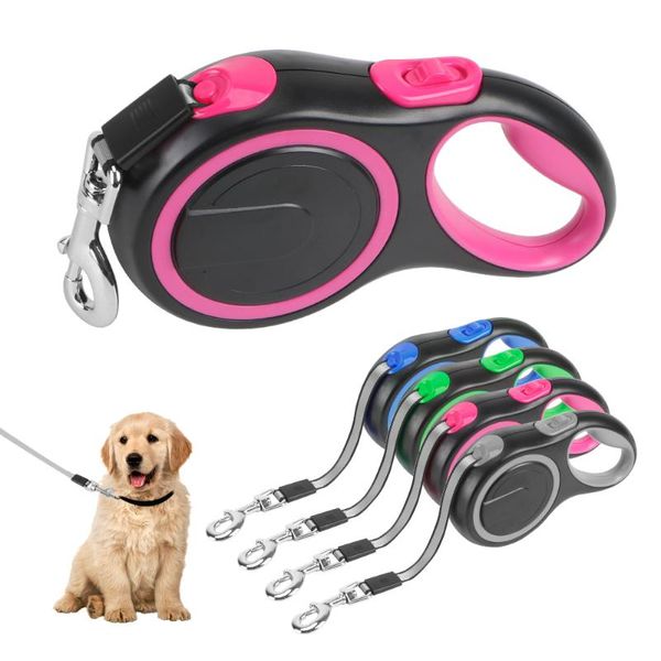 

dog leash rope automatic extending big walking leads retractable 3m/5m/8m for large dogs nylon long strong pet collars & leashes