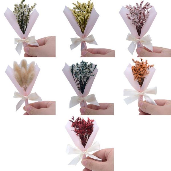

wedding flowers 1pc 12cm mini glass dried flower for home decoration po props diy craft gifts