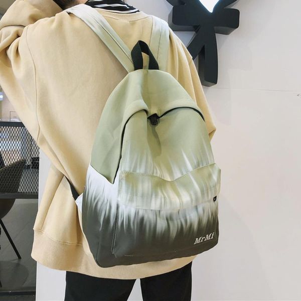 

backpack fashion canvas women schoolbags for teenagers lapbackpacks rucksack gradient leisure travel bag mochilas sac unisex
