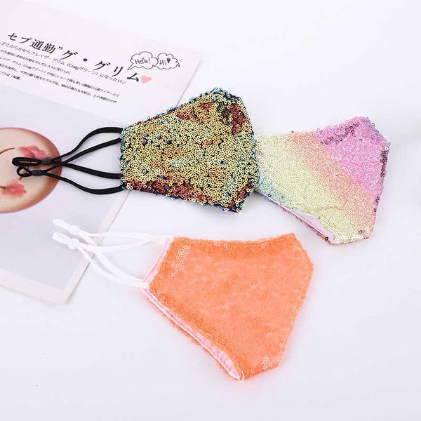 

mask fashion sequin rainbow cloth dust washable adjustable