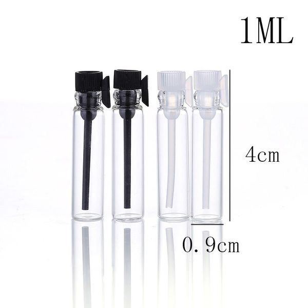 1ml de vidro soltando garrafas mini garrafas de gotas de óleo essencial frascos vazios de amostra de vias de frascos de frasco de perfume
