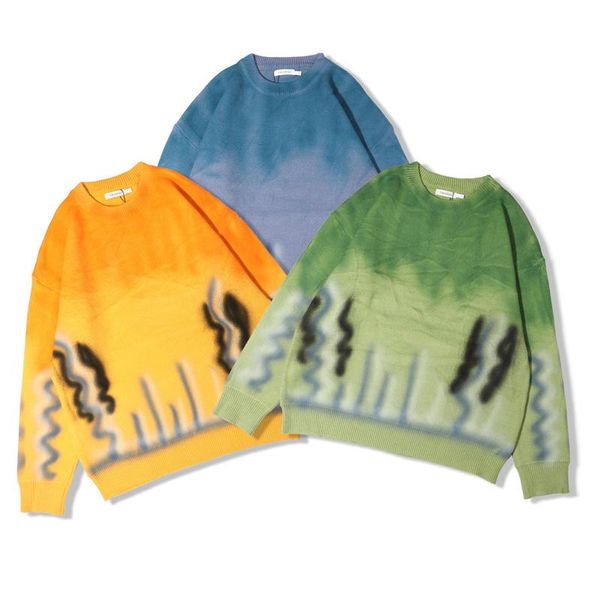 

men's sweaters fashion brand graffiti printing jacquard sweater men pullovers o-neck pattern knitted hip hop jumpers mens, White;black