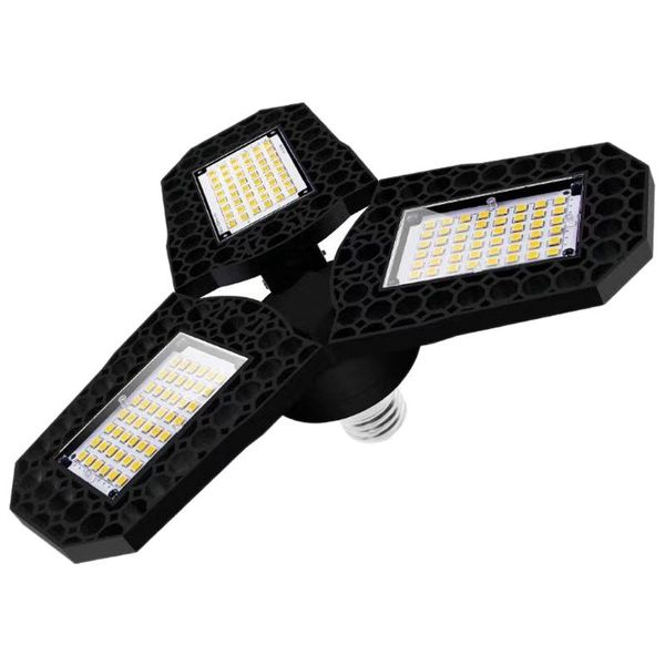 

bulbs promotion 80w led garage light deformable ceiling for home warehouse folding three-leaf deformation lamp