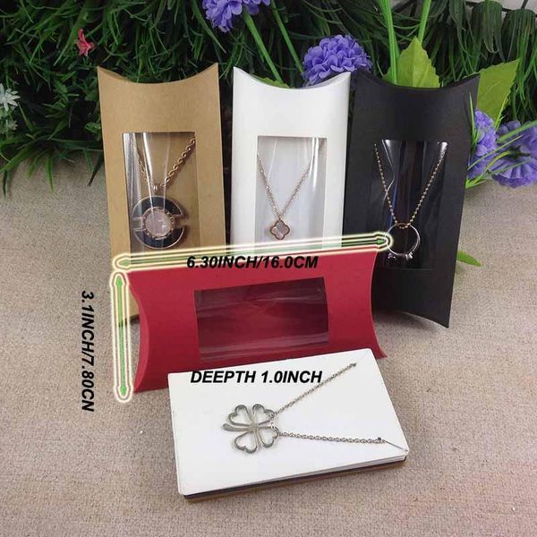 

gift wrap 100 pcs /lot diy white jewelry necklace packing window box candy soap display cookie for wholesale