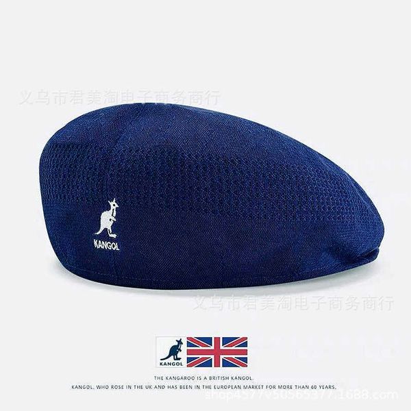 Beret Kangaroo Caps Ball per donne Summer Thin Kangol British Retro Painter Hat Tides Mesh Picked Cap Men In Hat Hat Women Gorros Mujer W9