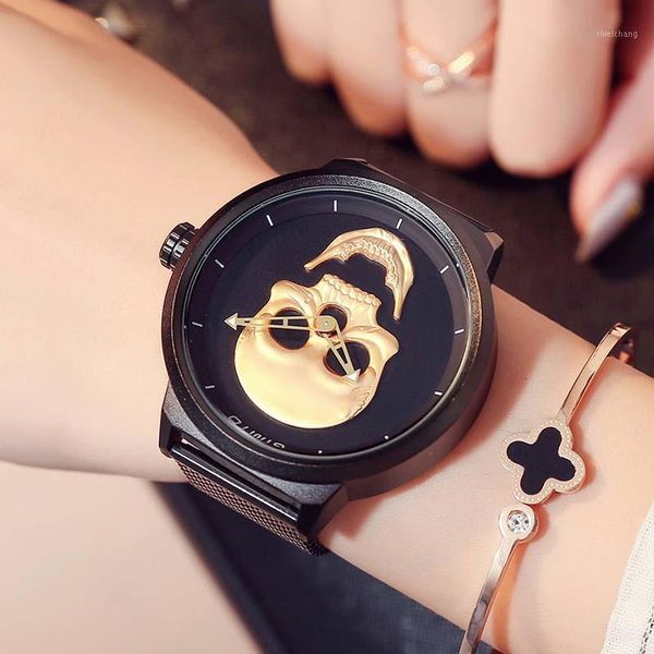 

wristwatches men watches skull watch male clock relogio masculino saat waterproof quartz stainless steel sport wristwatch, Slivery;brown