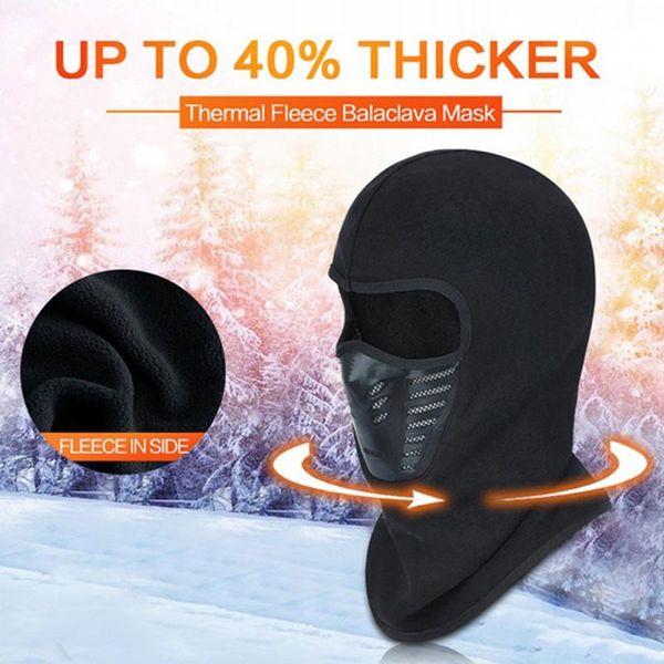 

skiing mask windproof ski face soft balaclava keep winter cycling sport training half warm running caps & masks, Black