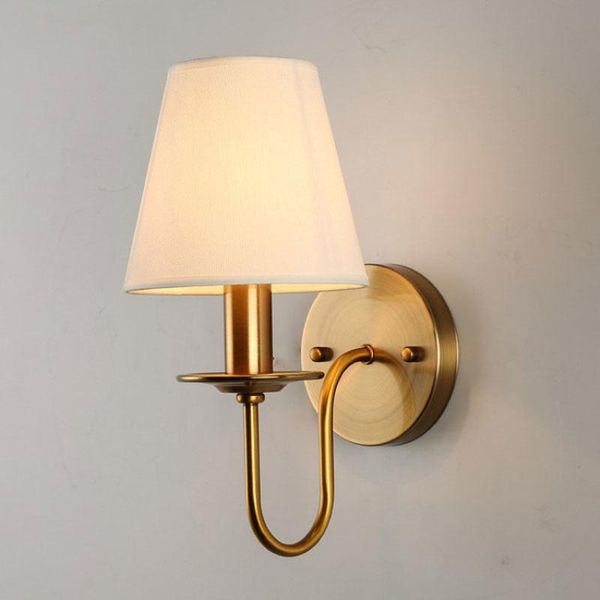 

wall lamp european fabric e14 bedroom bedside modern simple living room el study corridor