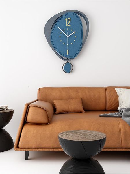 

blue modern wall clock simple european design living room silent relogio de parede home decoration bk50bg clocks