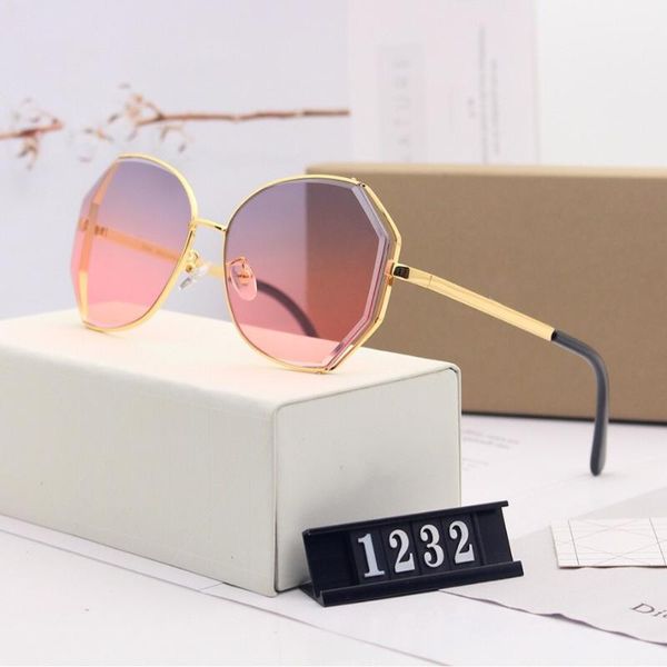 

sunglasses original designer brand metal polygon polarized women driving frame irregular shades glasses gradient eyewear uv400, White;black