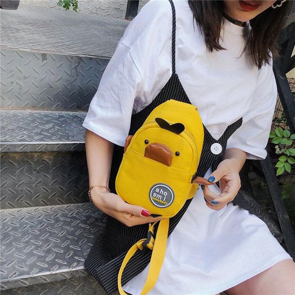 

women waist bag fanny pack for kids cute cat ear printed nerka chest canvas pocket money belt bags sac banane