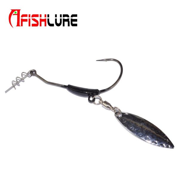 

high carbon steel hooks fishing lead crank for soft lure wracky spinner bait pike tackle