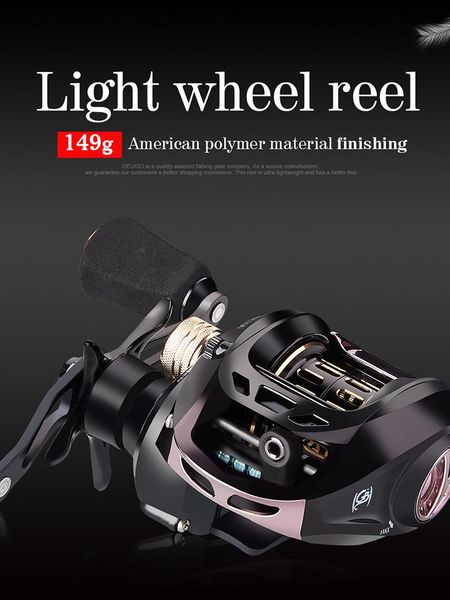 

exquisite baitcasting reel gb fishing 6.5:1 high speed ratio 5kg drag max general purpose carp gear accessories reels