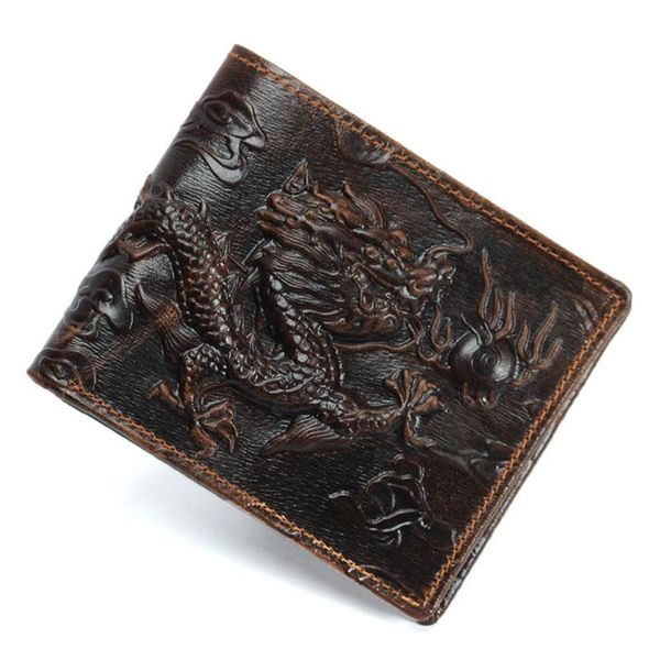 

coin purses vintage emboss animal men's wallet genuine leather wallets coffee short design women's purse business card holder, Red;black