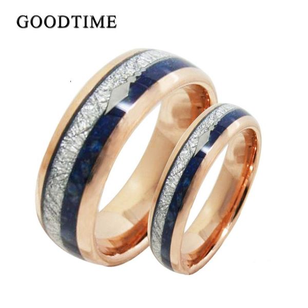 

wedding rings luxury tungsten carbide couple for men women engagement band rose gold color ring jewelry accessories, Slivery;golden