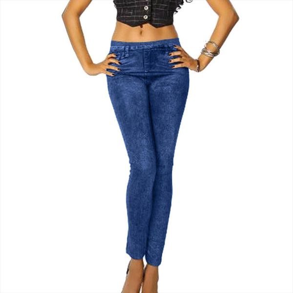 

fashion casual running pants womens leggings high waist stretch solid slim autumn winter jeggings, Black