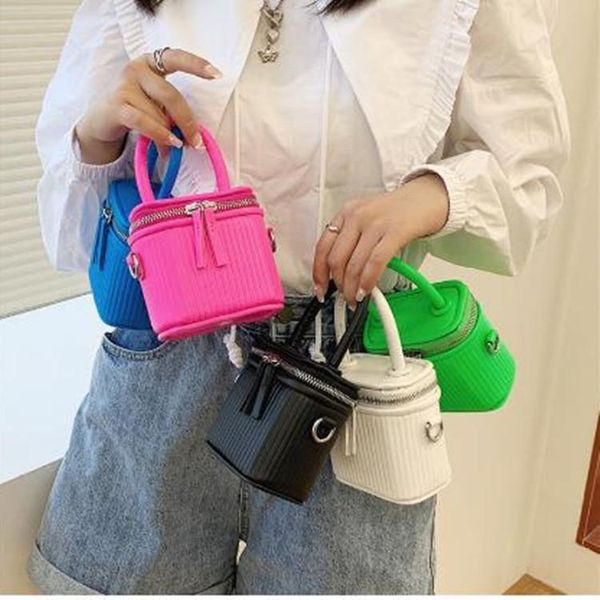 Abendtaschen Eimer Tasche Schulter Damen Mini Kleine Handtasche Leder Niedliche Umhängetasche Kawaii 2021 Party Bolsas Mobile Hang Woman Handtaschen