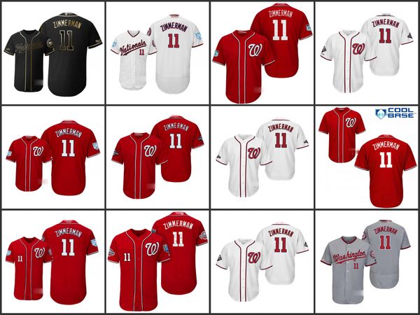 

washington nationals men 11 ryan zimmer women youthjersey, Black;red
