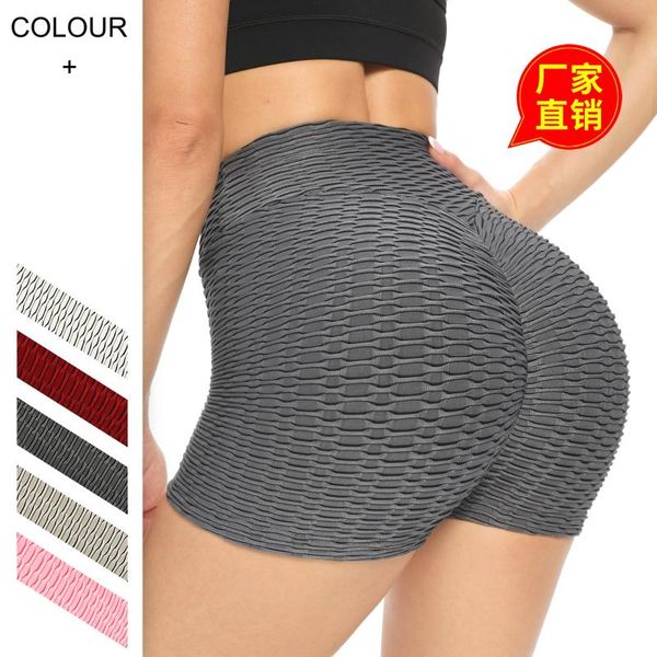 

yoga outfit running suit women's high waist peach hip bubble shorts contrast pants
