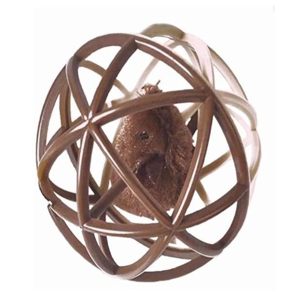 

cat toys pet supplies ball shaped toy interactive with built-in mouse accessories
