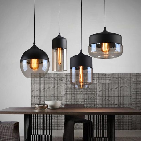 

pendant lamps nordic modern loft hanging glass lamp fixtures e27 e26 led lights for kitchen restaurant bar living room bedroom