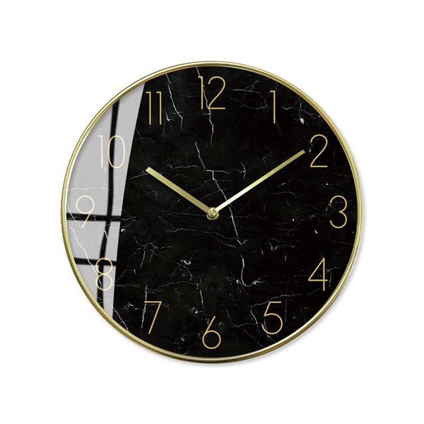 

wall clocks metal black clock nordic design wood light luxury watch living room minimalist zegary scienne home decoration ef50wc