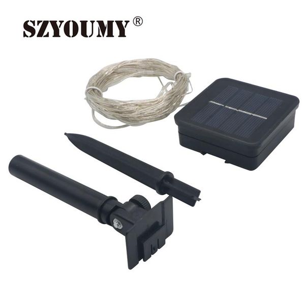 

strings szyoumy solar powered string lights 10m copper /silver wire outdoor fairy light for christmas garden home holiday decorations