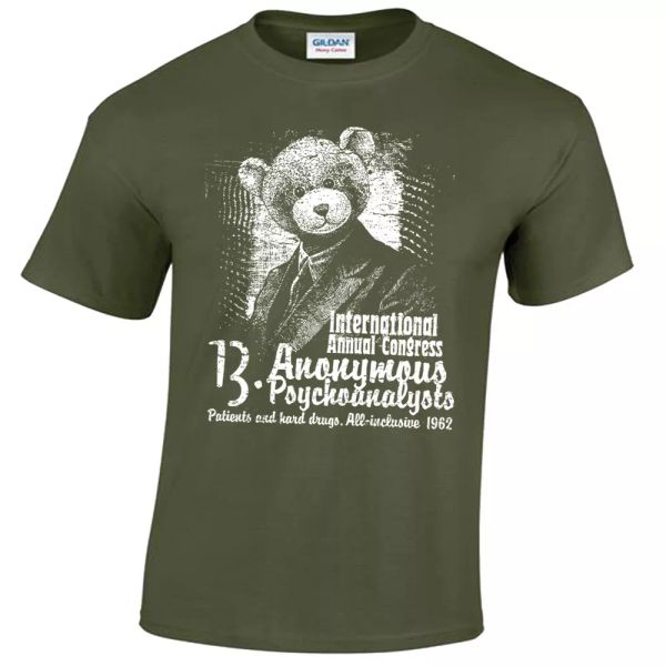

anonymous psychoanalysts jersey mens s-5xl hard drugs asylum patent travel, White;black