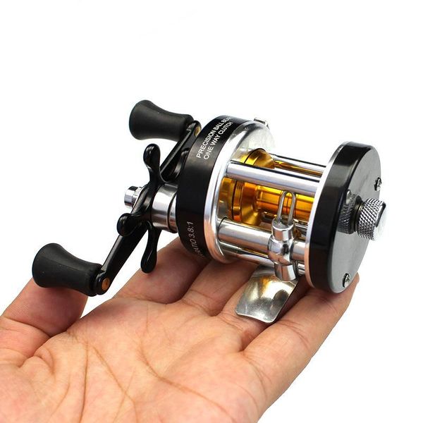 

3.8:1 full metal aluminum alloy drum fishing reel right hand drag boat casting reels braking system spinning baitcasting