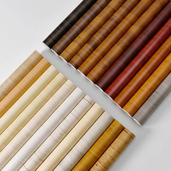 

wallpapers wood glue pvc wallpaper self-adhesive home wall stickers door cabinet deskmodern furniture decoration waterproof