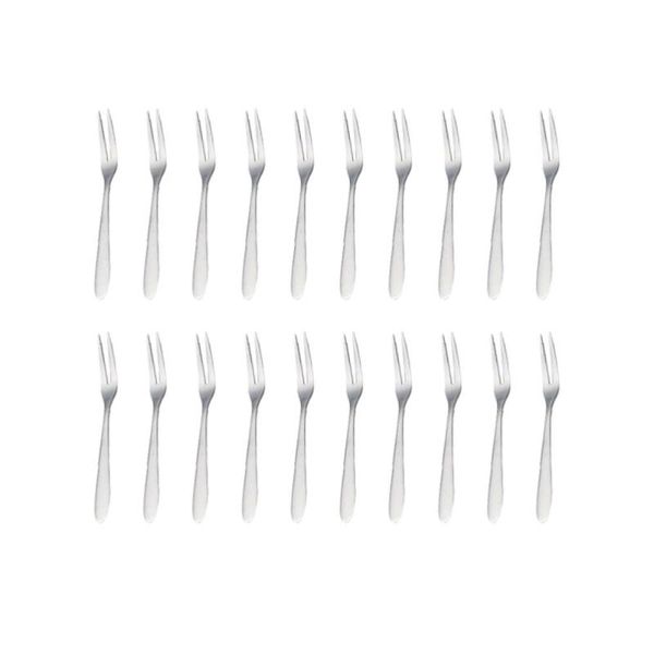 

forks 20pcs mini fruit stainless steel cocktail cake dessert kitchen gadget