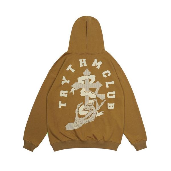

men's hoodies & sweatshirts gothic dark black hoodie sweatshirt men punk harajuku snake print 2021 fall couple streetwear alternative