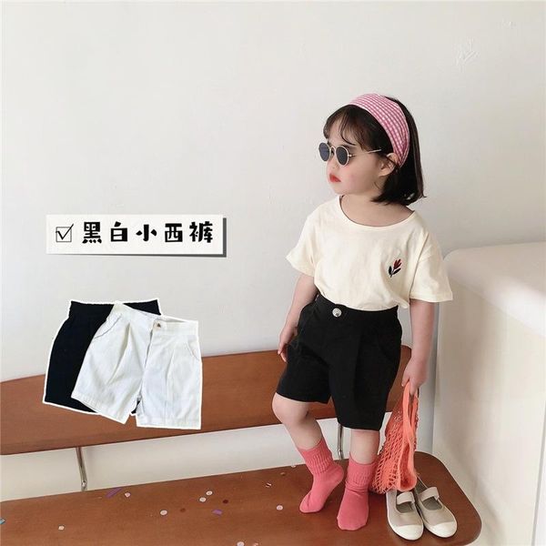 

style girls boys shorts summer fashion kids 2-7 years, Black