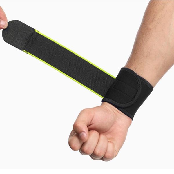 

balight adjustable sports wrist brace wrap support band gym strap safety wristband protective hand bands 1pcs, Black;red